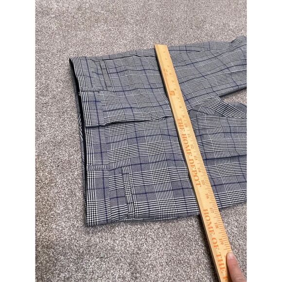 Banana Republic womens sz Sloan Size 0 Gray Prince Of Wales Check Cotton - Picture 8 of 12